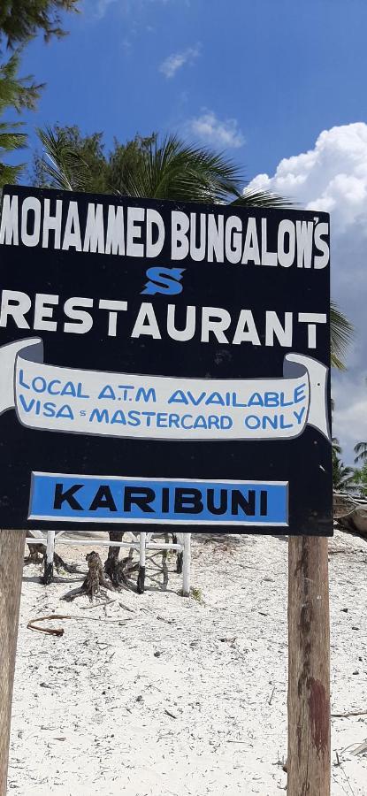 Mohammed Bungalows And Restaurant Matemwe  Exterior foto